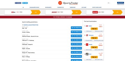 Начална страница на sportytrader